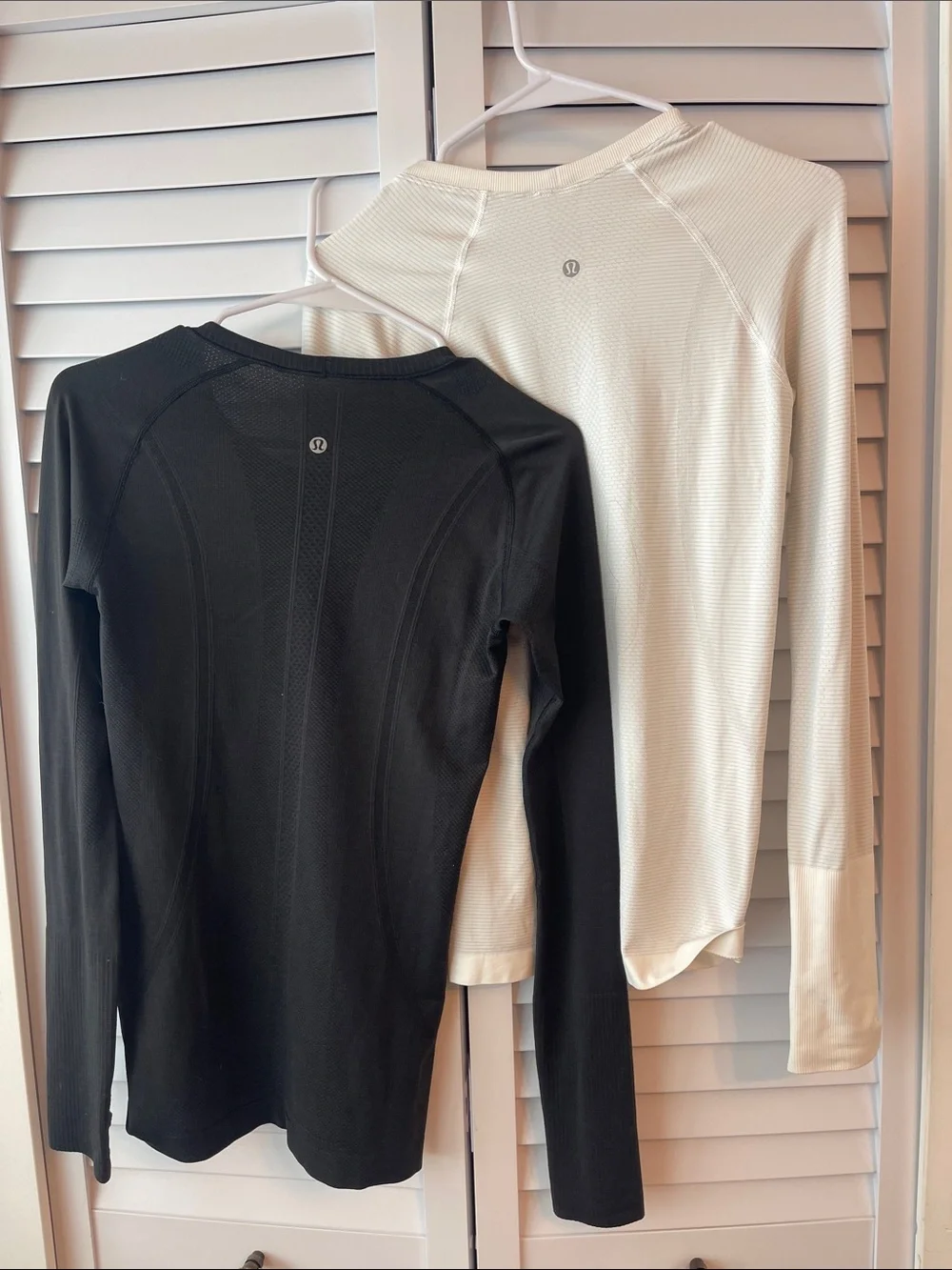 lululemon athletica Long Sleeve Layering Tops - Black & Off White